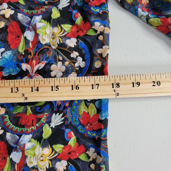 Alice + Olivia Colby Silk Island Watercolor Blouse - Picture 7 of 16